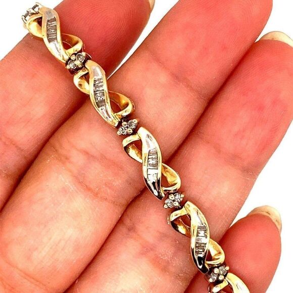 14k Infinity Diamond Bracelet - Picture 3 of 12